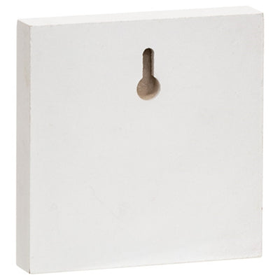 Merry Christmas Wreath 4" Small Square Block