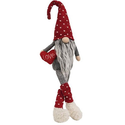 Love Gnome with Heart Leg Warmers and Dangle Legs