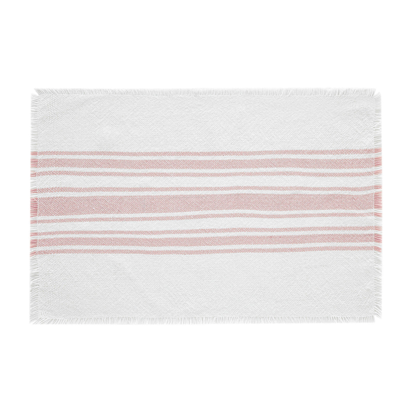 Antique White Stripe Coral Indoor/Outdoor Placemat Set of 6