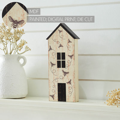 Buzzy Bees Saltbox House with Bee Trails 10" H Wall Sign