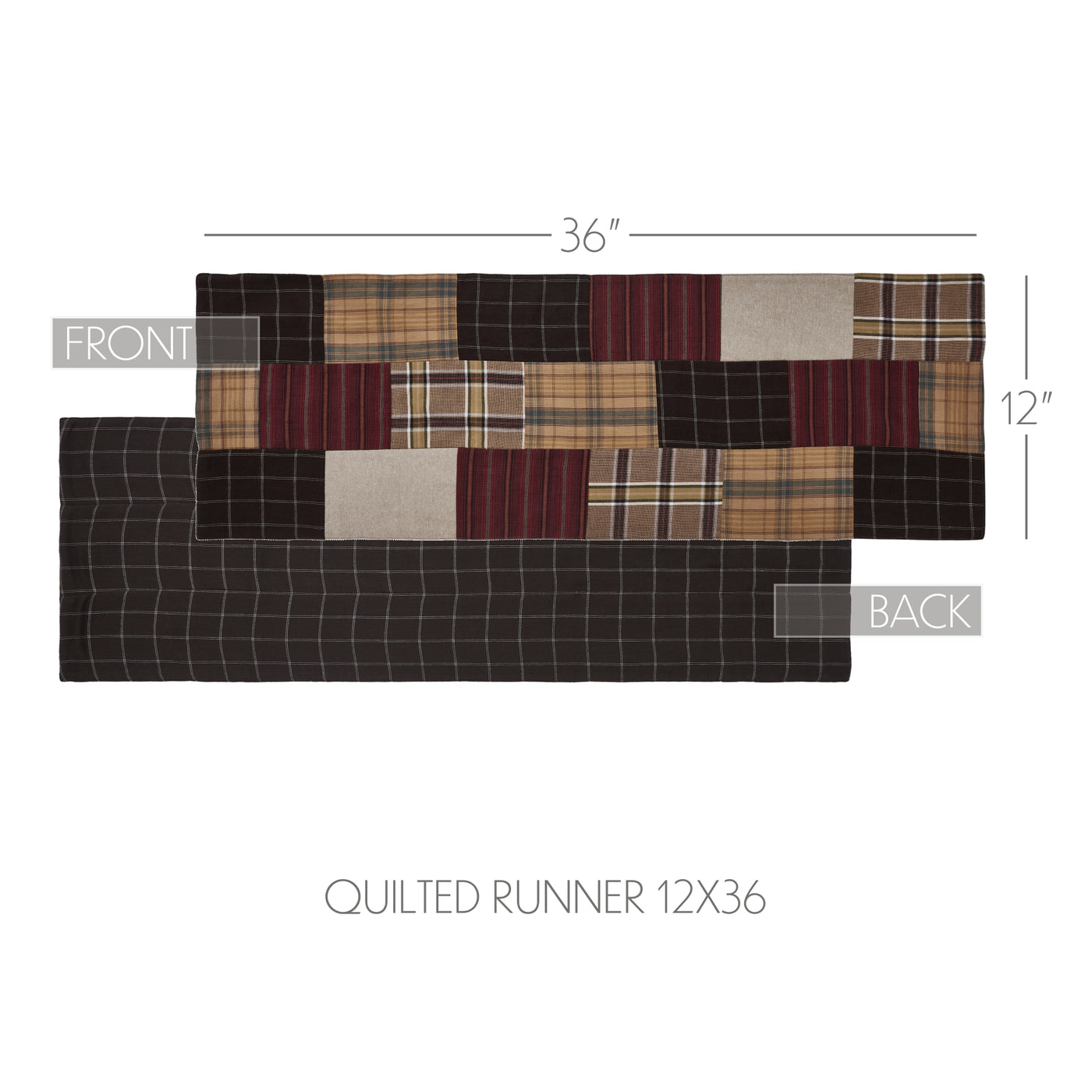 Wyatt Runner Quilted 36" Table Runner