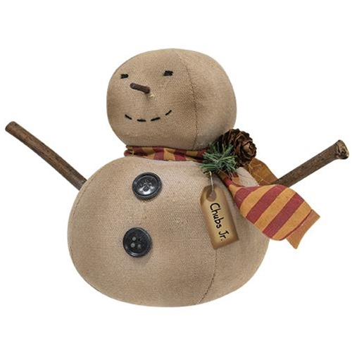 Chubs Jr. Snowman Doll 5" H