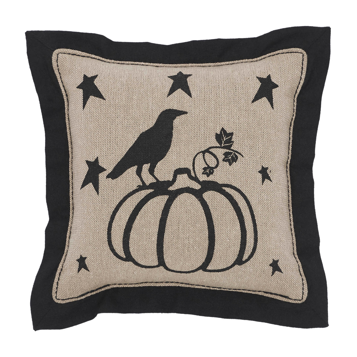 Raven Harvest Primitive Pumpkin Mini 6" Pillow