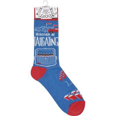 I'd Rather Be Tailgating Fun Novelty Socks