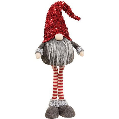Standing Red Sequin Tall 22.5" H Gnome