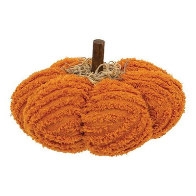 Orange Chenille Mossy 6" Pumpkin