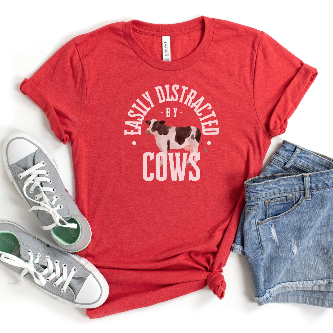 Easily Distracted by Cows Cozy T-Shirt