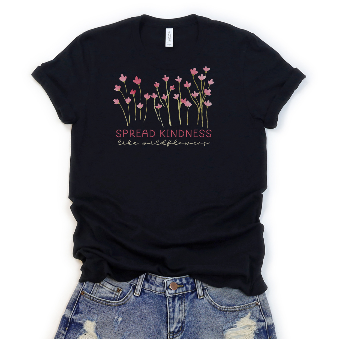 🔥 Spread Happiness Like Wildflowers Cozy T-Shirt