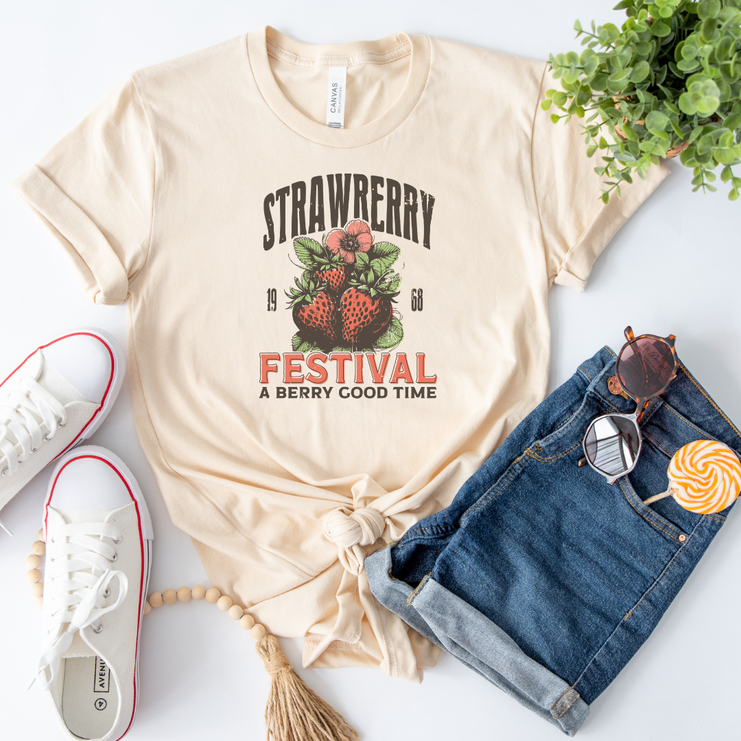 💙 Strawberry Festival Cozy T-Shirt