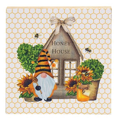 💙 Honey House Square 6" Block Sign