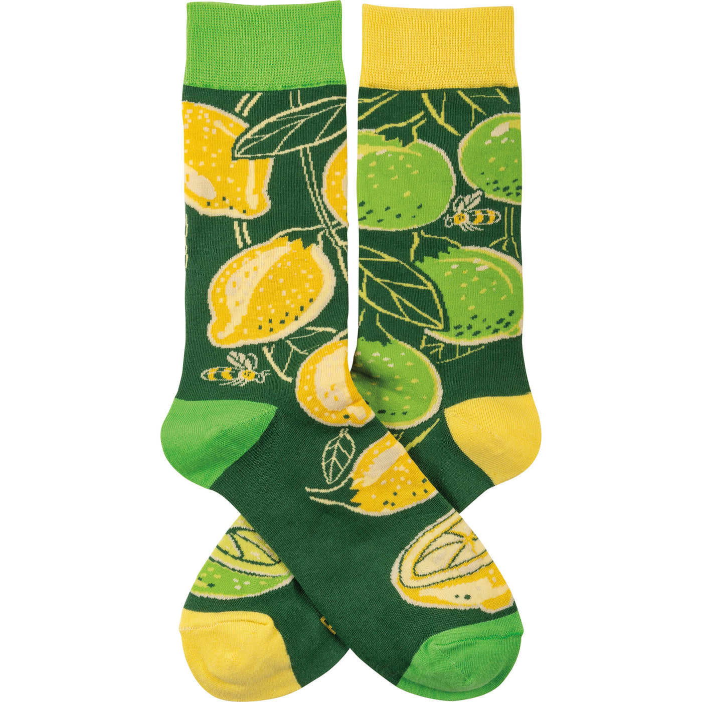 💙 Lemon & Lime Green And Yellow Unisex Fun Socks