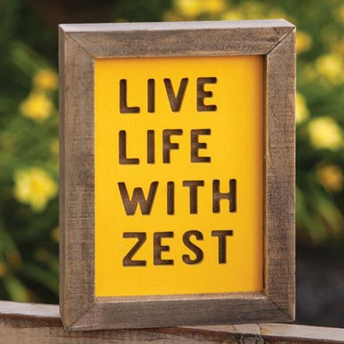 💙 Live Life With Zest Cutout 6" H Frame