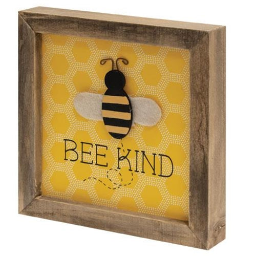 Bee Kind Pop Out 6" Square Framed Sign