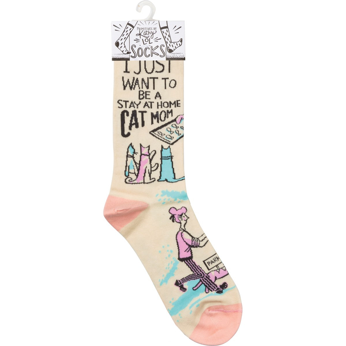 Be A Stay At Home Cat Mom Unisex Fun Socks
