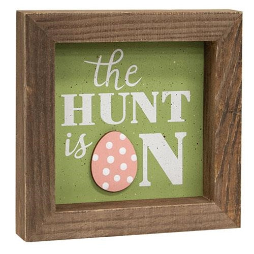 The Hunt Is On Small Easter Shadowbox Frame
