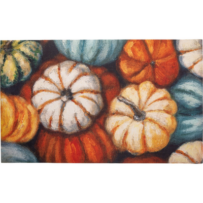 Colorful Fall Pumpkins Indoor Outdoor Rug