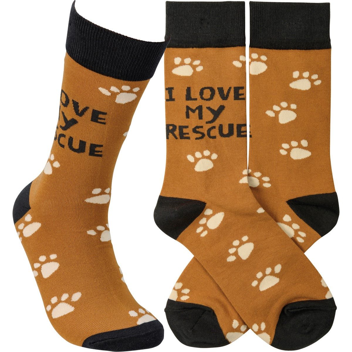 I Love My Rescue Pet Unisex Fun Socks
