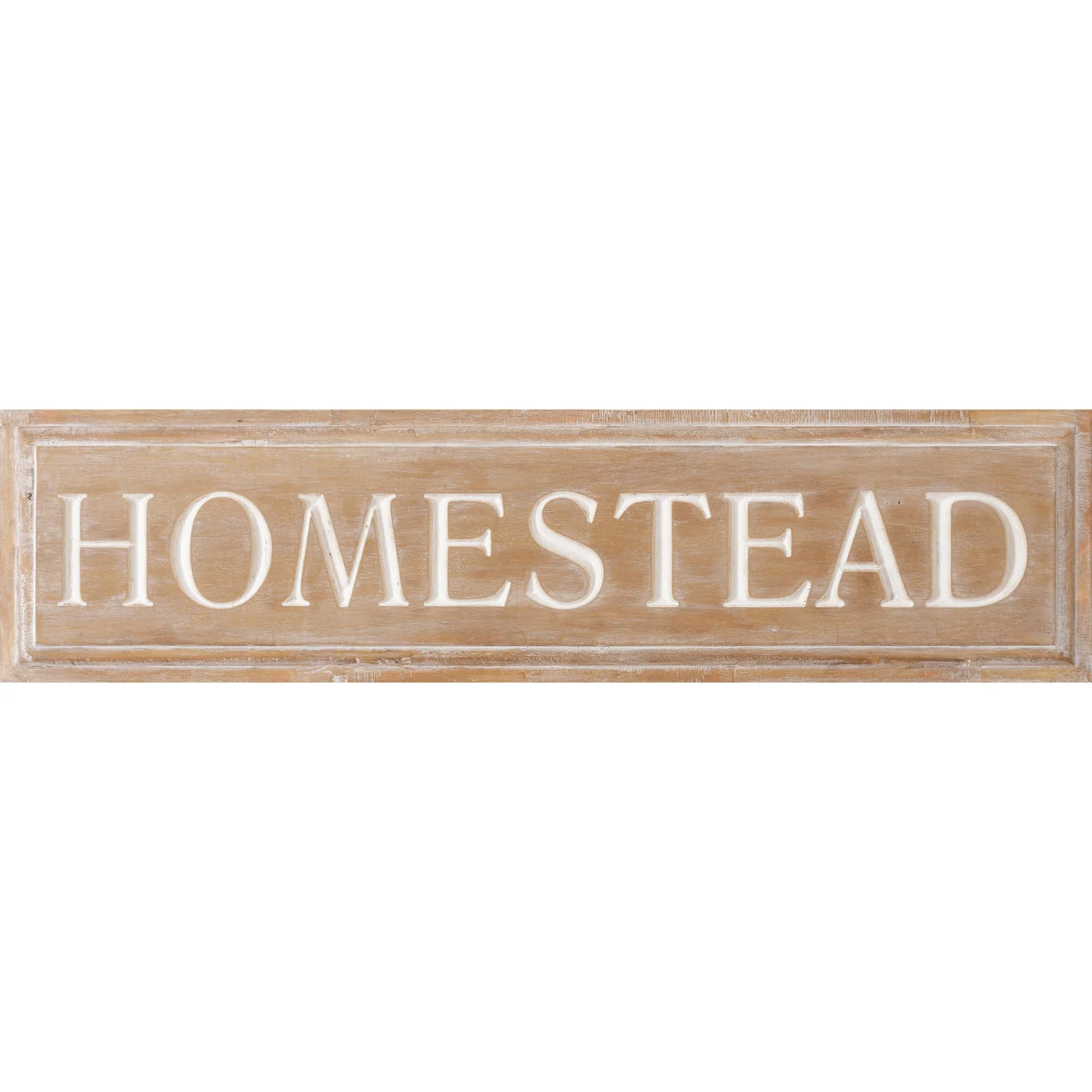 Homestead 40" Modern Farmhouse Carved Wood Sign
