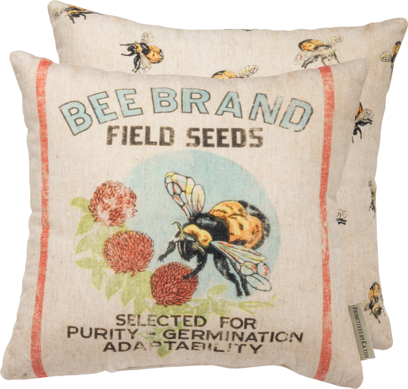 Bee Brand Field Seeds Throw Pillow