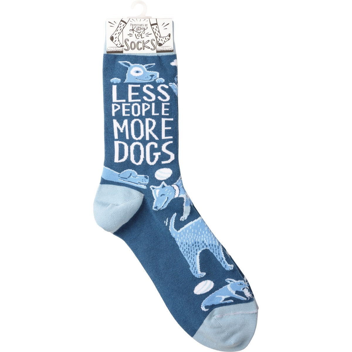 💙 Less People More Dogs Unisex Fun Socks