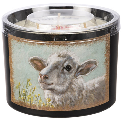 Sheep 14 oz Wood Wick Jar Candle