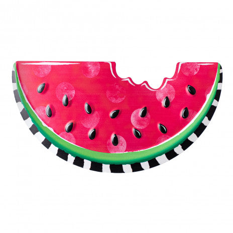 Watermelon Slice 12" Metal Embossed Hanger