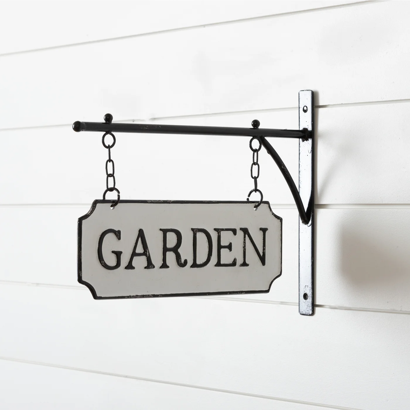 💙 Garden Hanging Bracket Black and White Sign