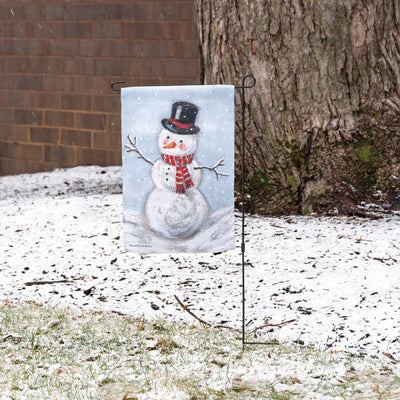 🎄💙 Snowman In The Snow Garden Flag