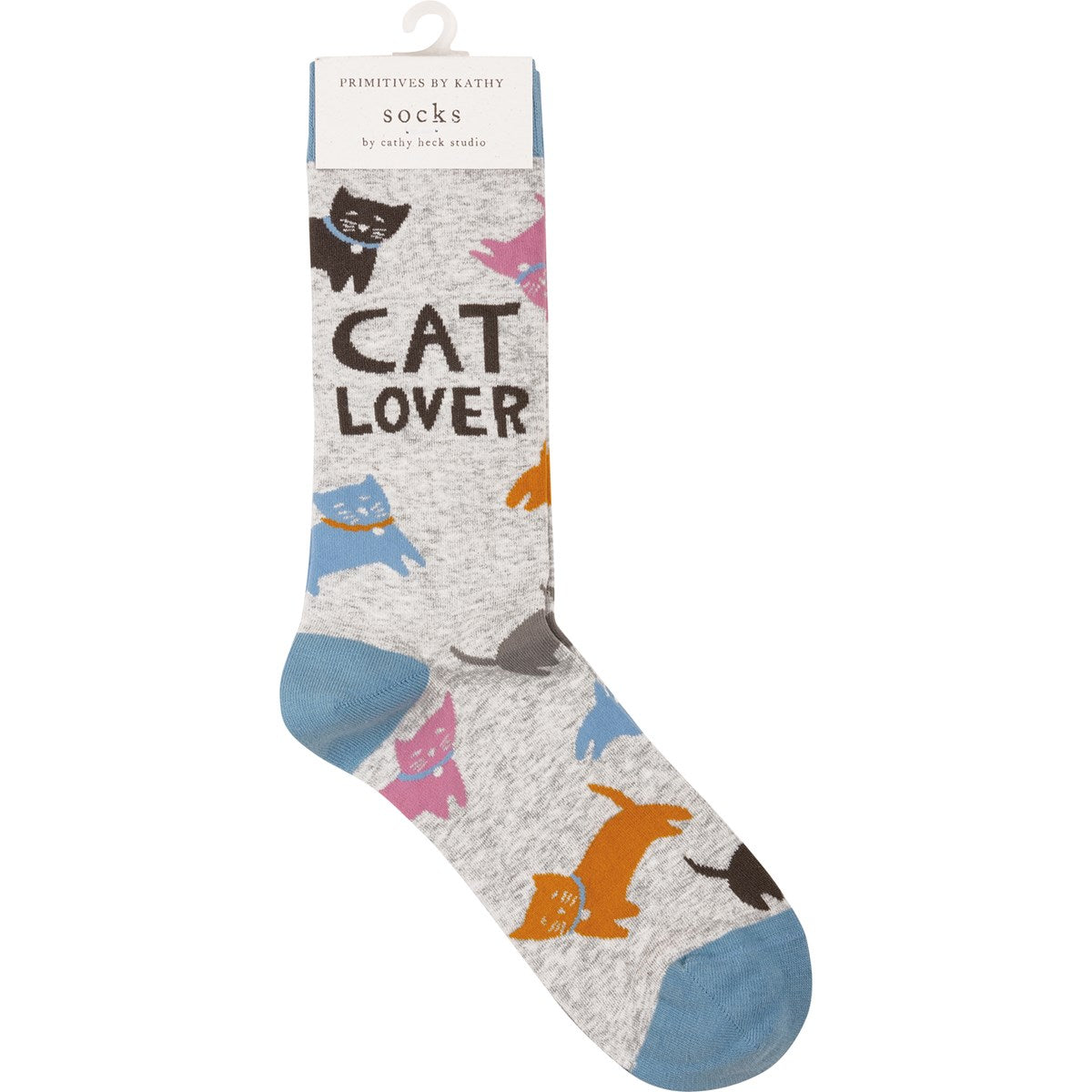 💙 Colorful Collar Cat Lover Unisex Fun Socks