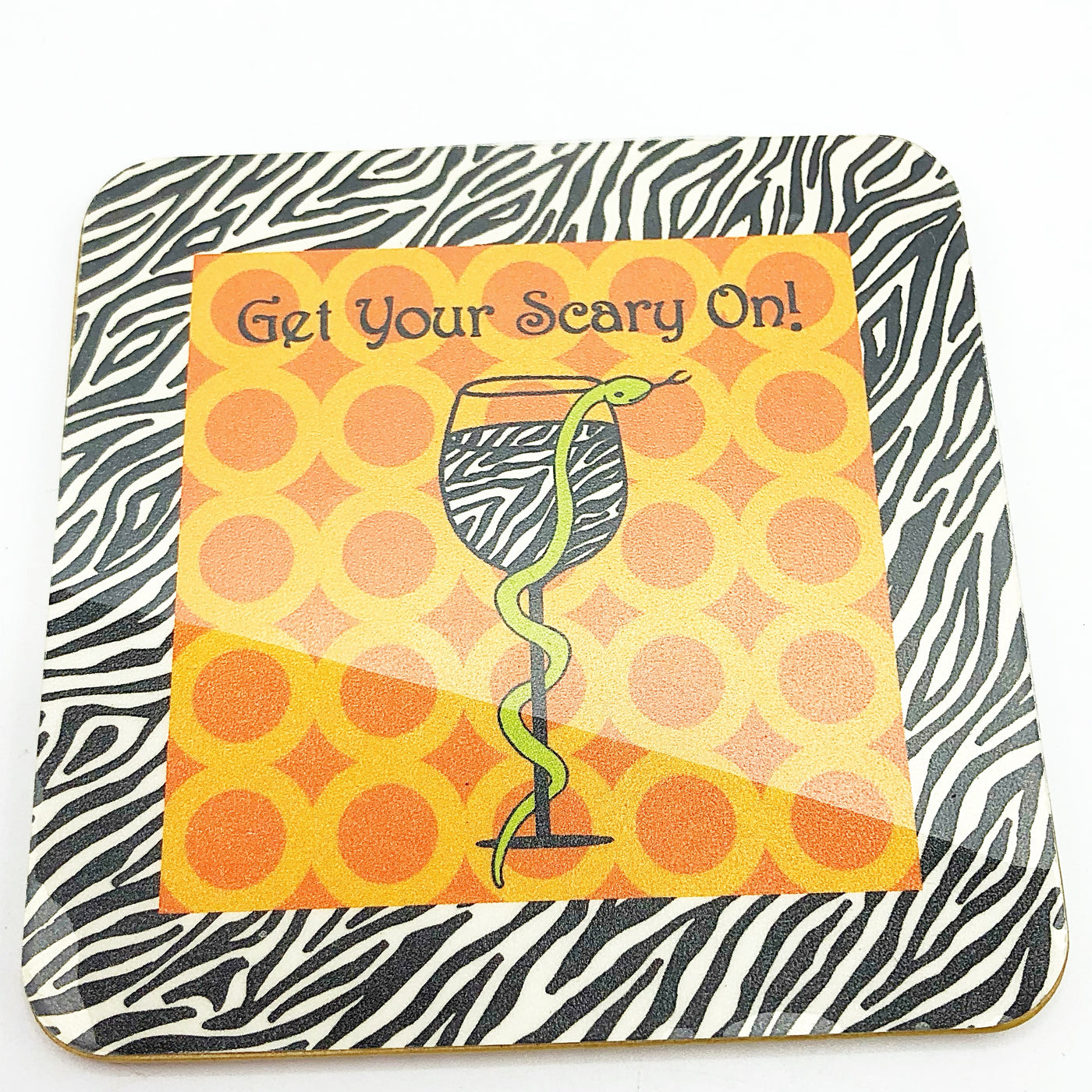 Set of 6 Get Your Scary On! Halloween Coasters
