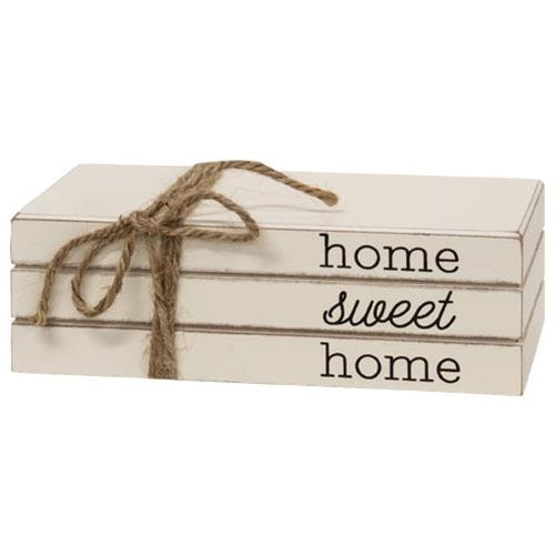 Home Sweet Home Stacked Books Decor