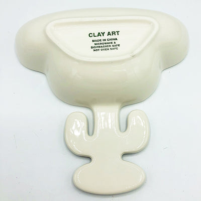 Set of 2 Clay Art Cactus Margarita Glass Shaped Dip Bowls