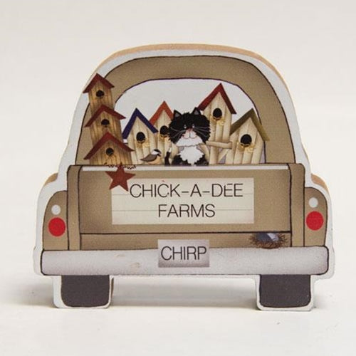 💙 Chick-A-Dee Farms Cat Chunky Truck Shelf Sitter