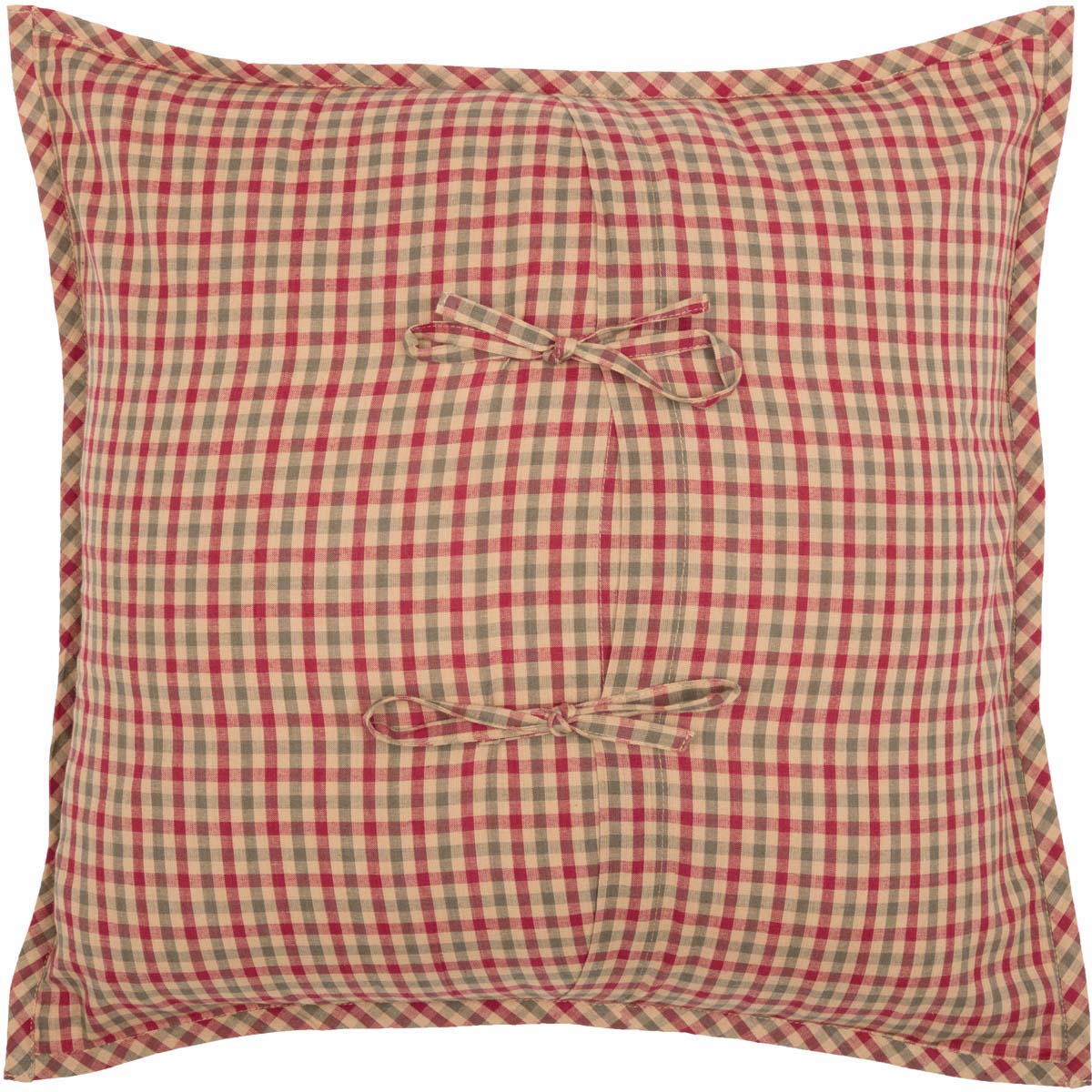 Dolly Star Patchwork 18" Red and Green Pillow