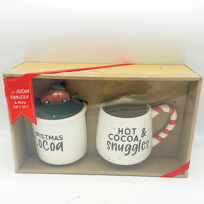 💙 Christmas Hot Cocoa Canister & Hot Cocoa Mug Gift Set