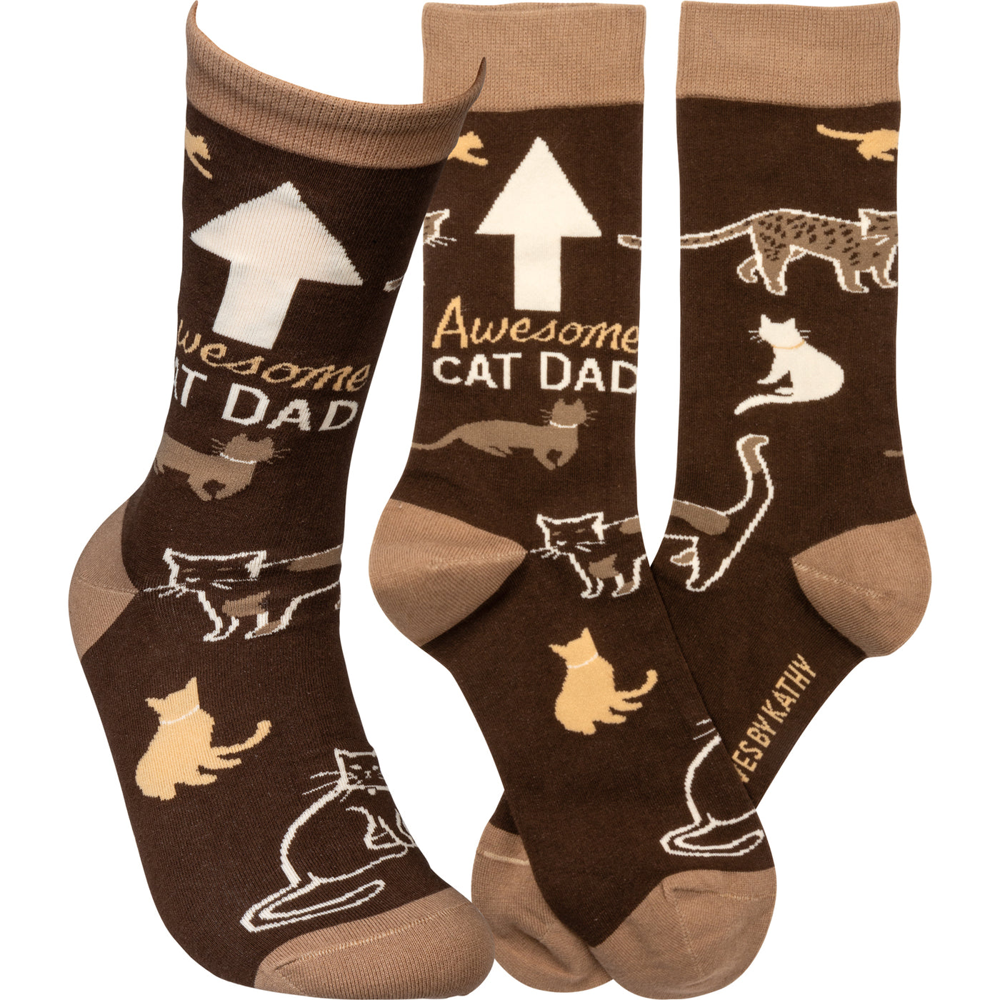 Awesome Cat Dad Fun Socks