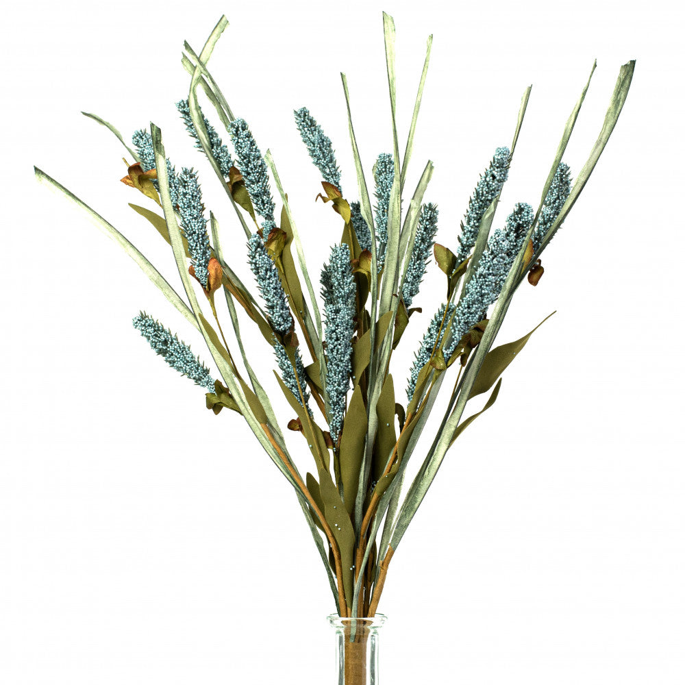 Blue Foxtail Grass 17" Faux Bush