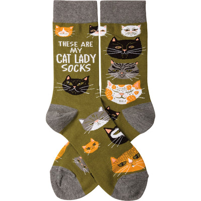 💙 These Are My Cat Lady Socks Unisex Fun Socks