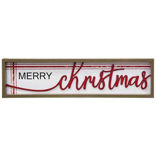 Merry Christmas 24" Framed Sign