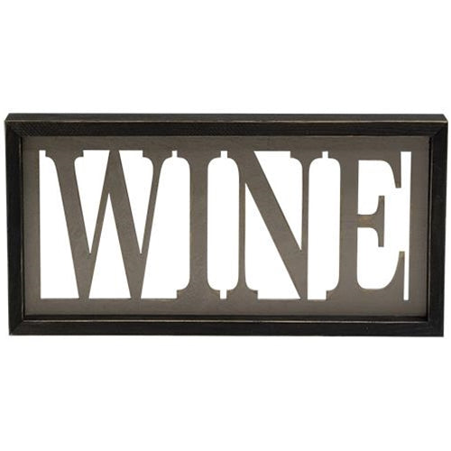 Wine Cut-out Framed Sign
