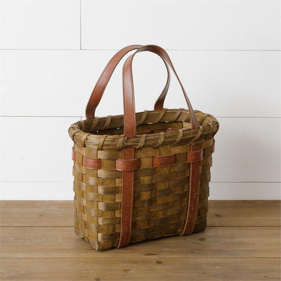 Rustic Chipwood Bag With Handles