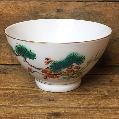 Vintage Rice Bowl with Tree Branch & Flowers Design Made in China