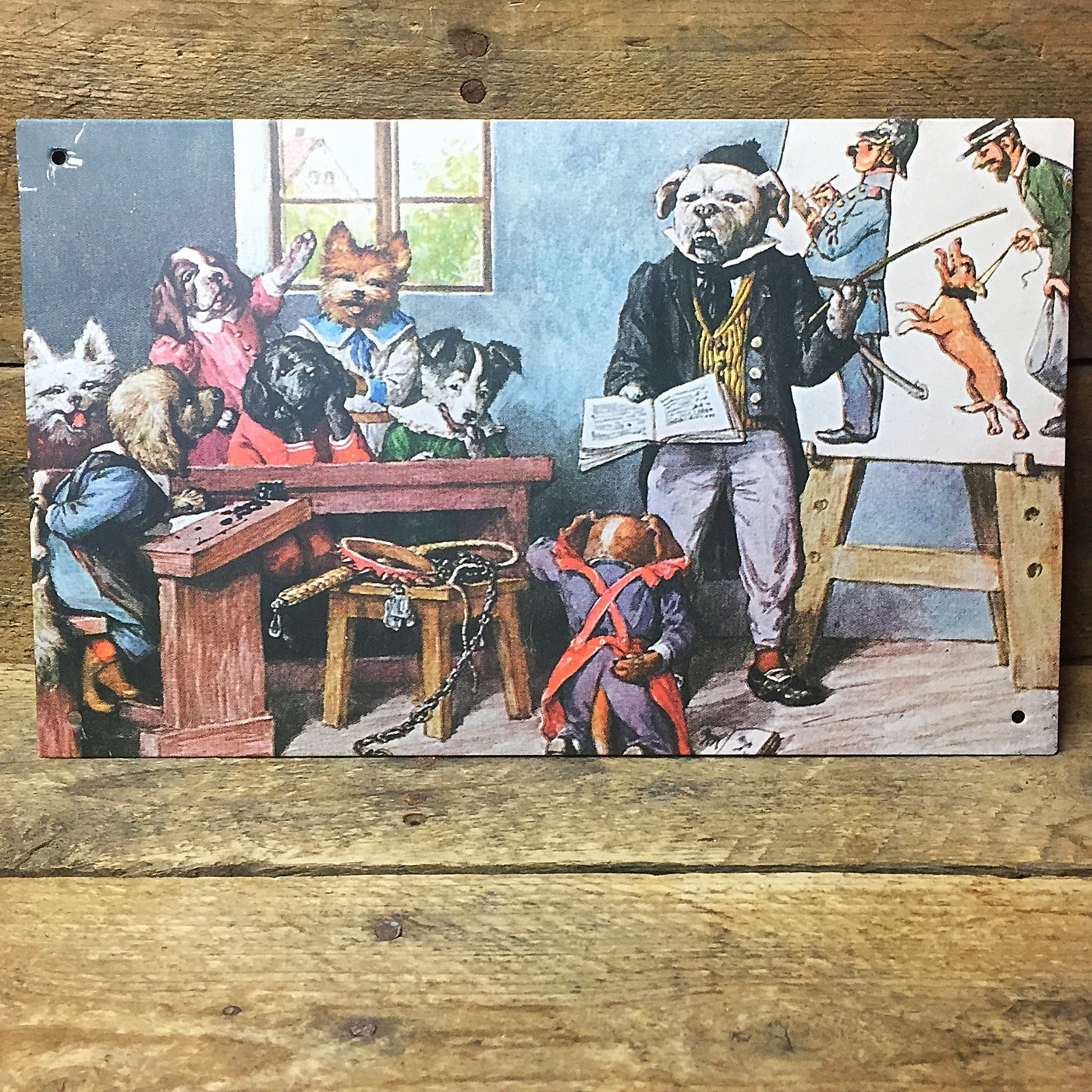Dogs in the Courtroom Decorative Tin Sign - 6" x 9" Ohio Wholesale