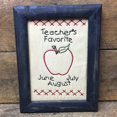 Surprise Me Sale 🤭 Teacher's Favorite... June July August Embroidered Framed Plaque