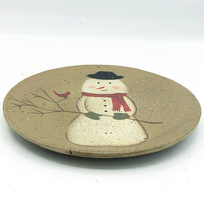 Snowman with Cardinal 6" Decorative Plates