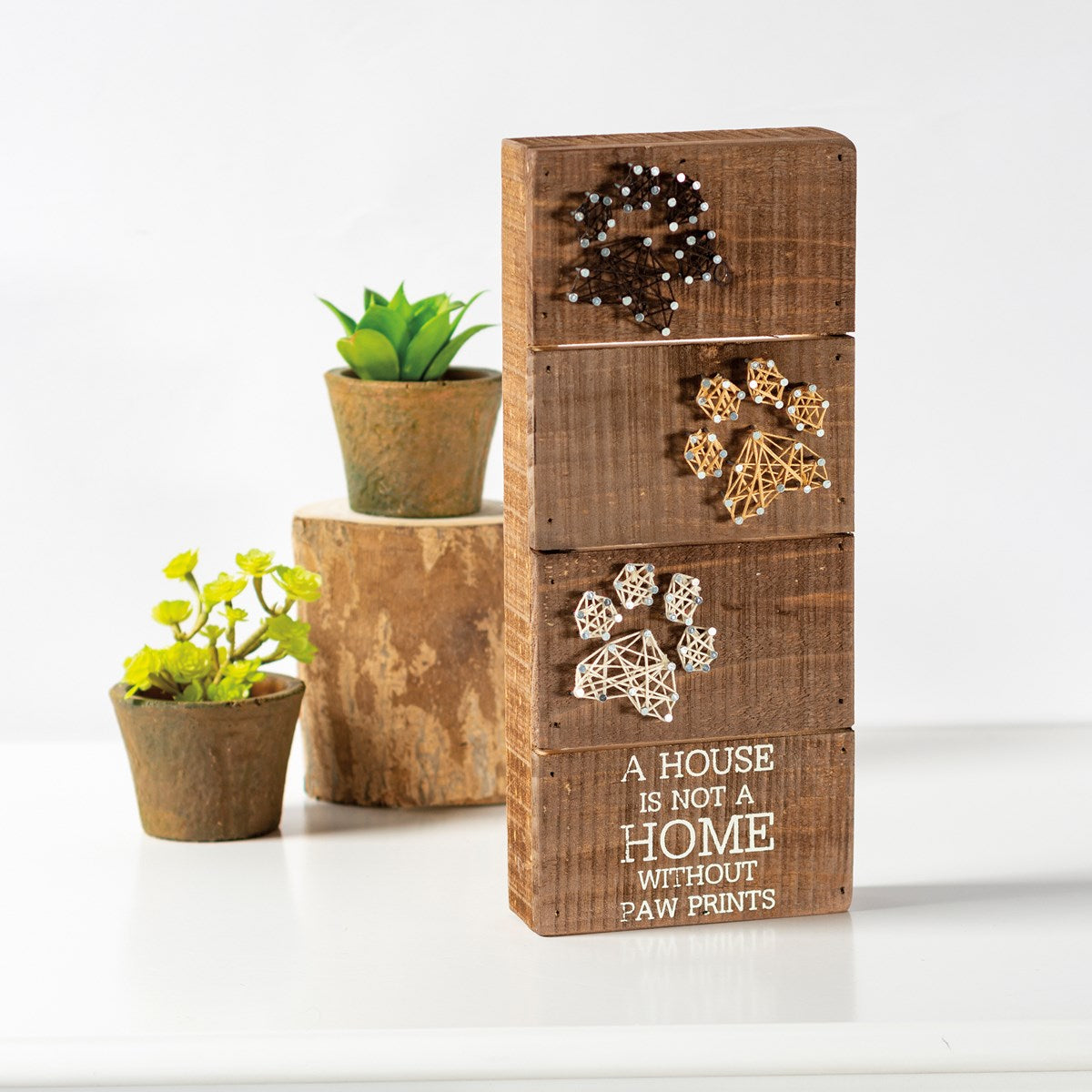 A House Is Not A Home Without Paw Prints String Art