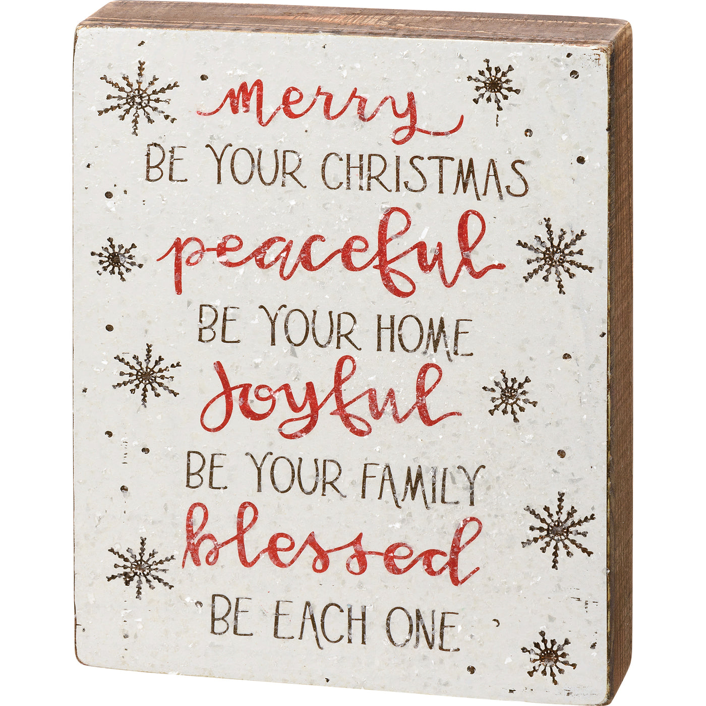 Merry Be Your Christmas 10" Wooden Block Sign