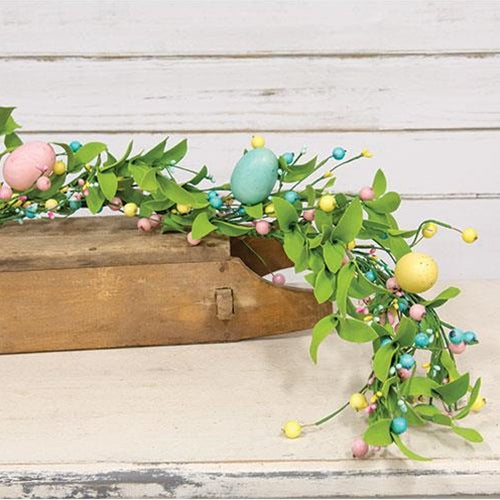 Easter Egg and Leaves Garland