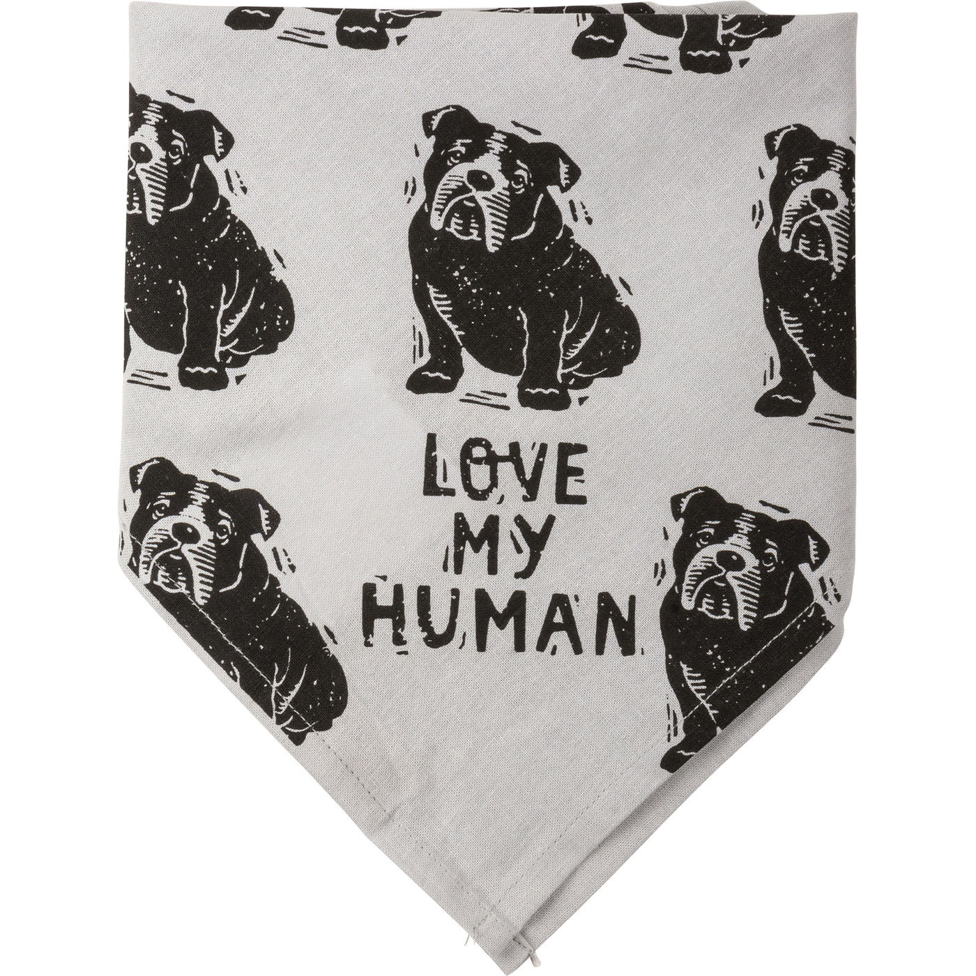 Best Bulldog Ever Love My Human Pet Bandana Large