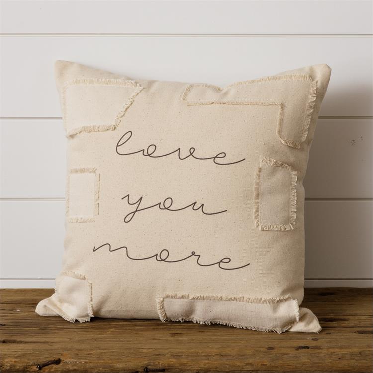 Love You More Modern Farmhouse Pillow